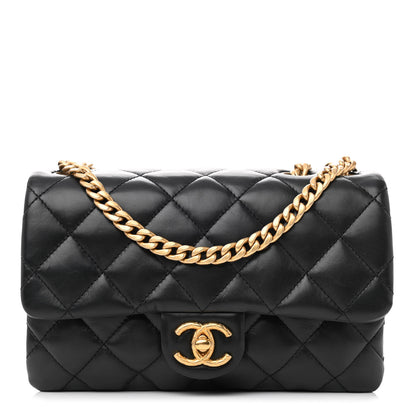 Chanel Lambskin Quilted Small Pillow Crush Flap Black 1 of 8