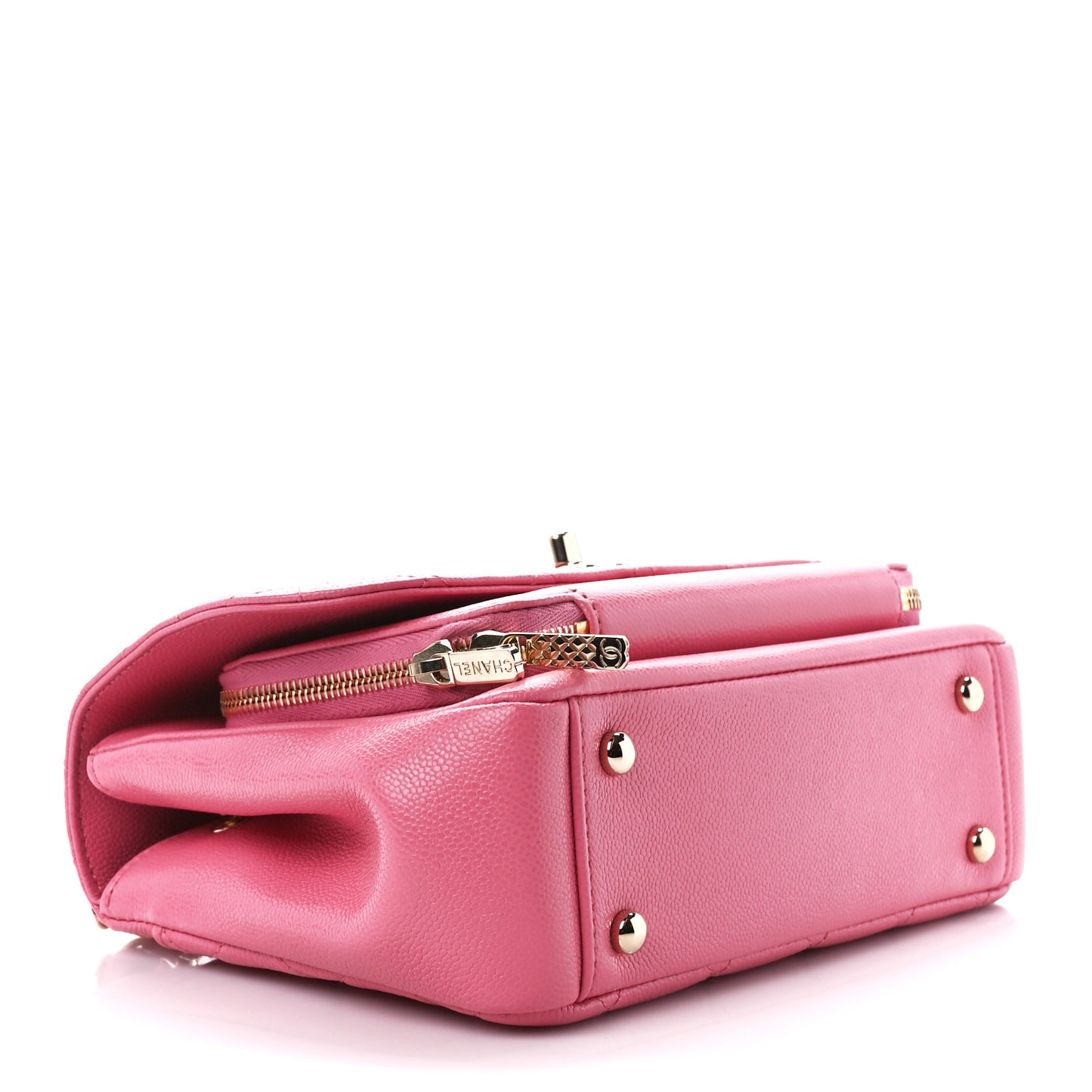 Caviar Quilted Medium Business Affinity Flap Light Pink