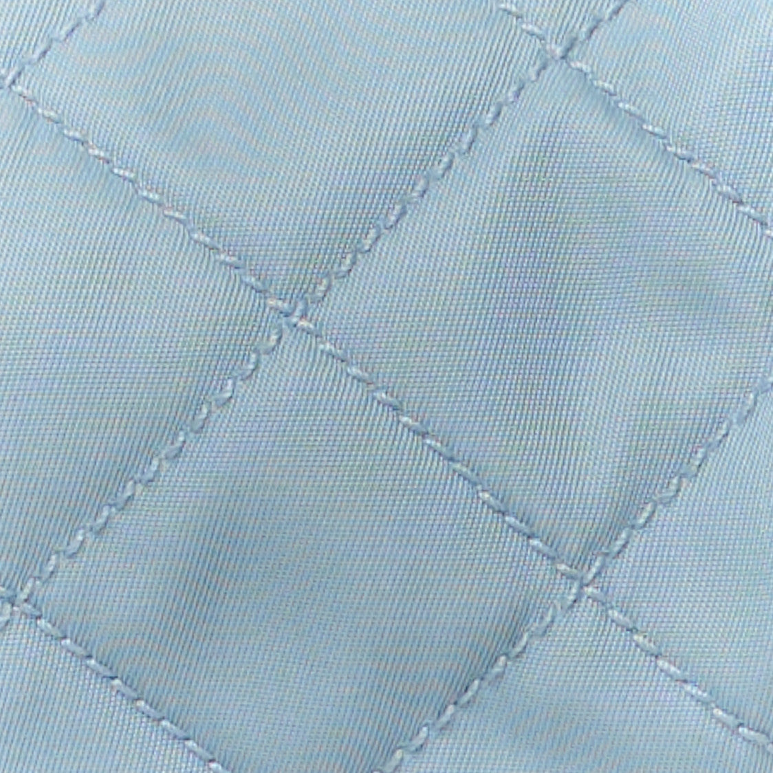 Prada Tessuto Nylon Saffiano Impunturato Quilted Barrel Pochette Blue 8 of 10