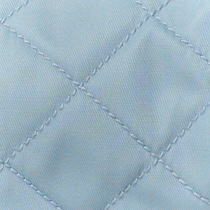 Prada Tessuto Nylon Saffiano Impunturato Quilted Barrel Pochette Blue 8 of 10