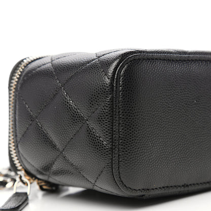 Chanel Caviar Quilted Mini Vanity Case With Chain Black 7 of 9