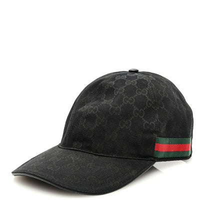 Gucci Monogram Web Baseball Hat XXL Black 1 of 9