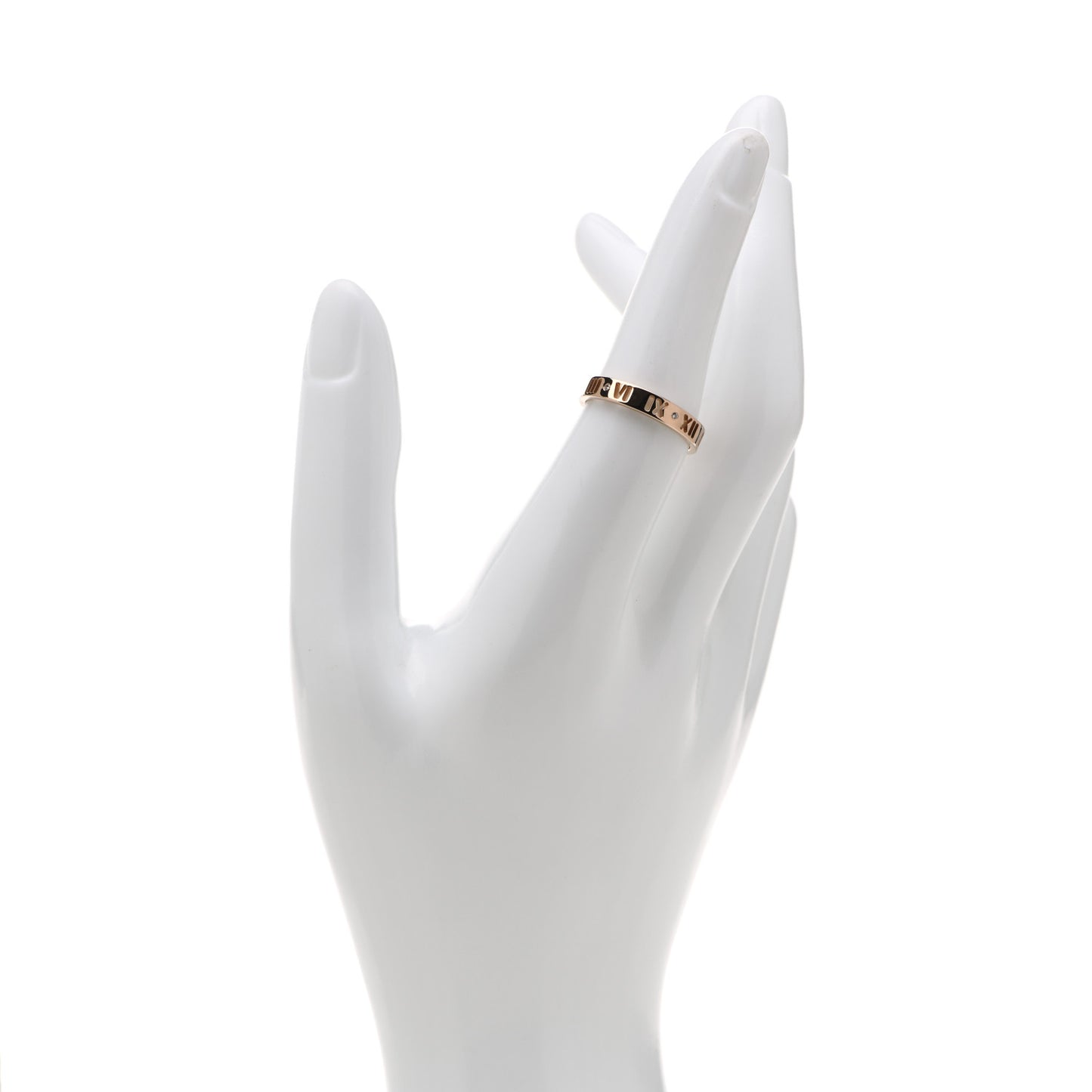 18K Rose Gold Diamond Atlas Pierced Ring 54 7