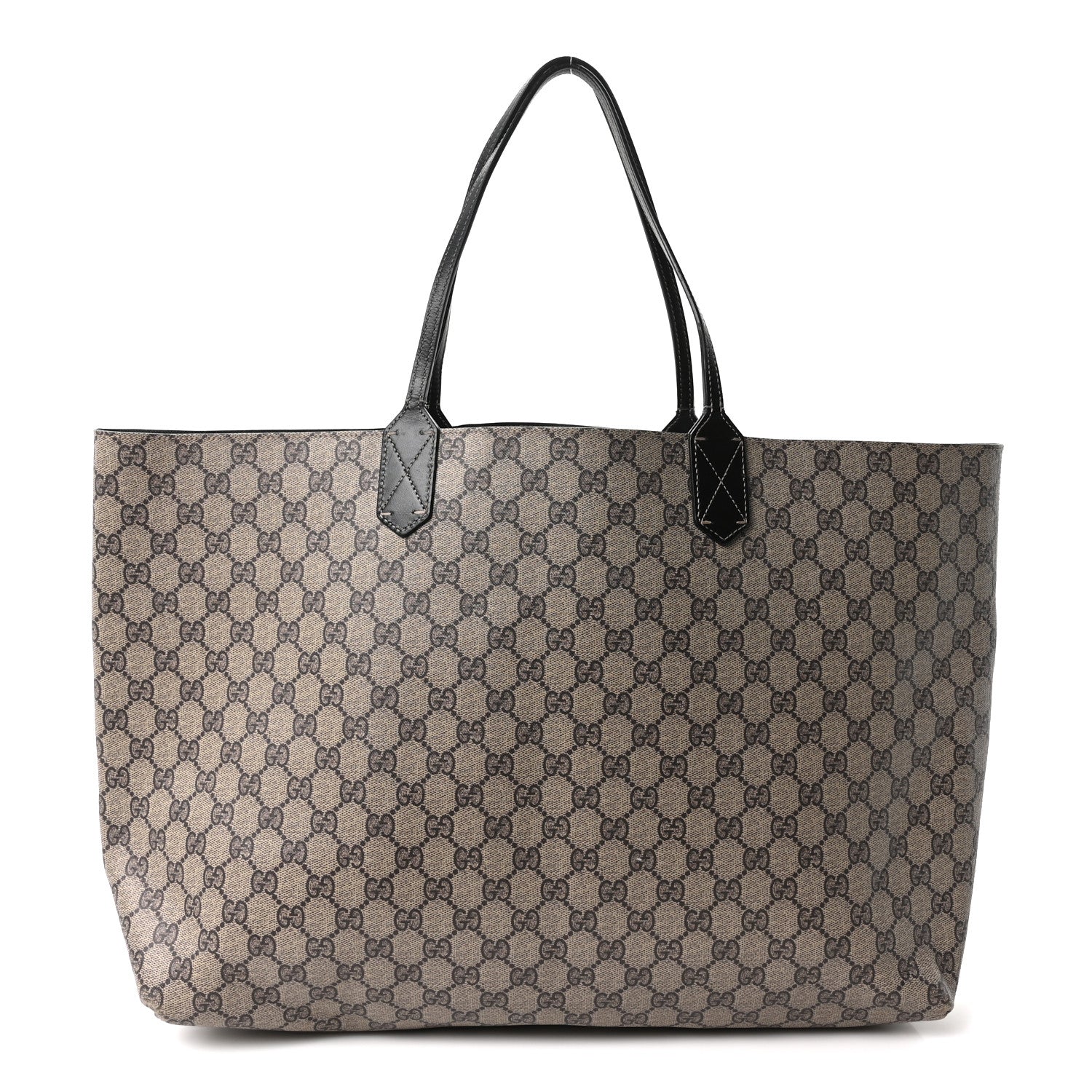 Gucci GG Supreme Monogram Large Reversible Tote Beige Black 1 of 14
