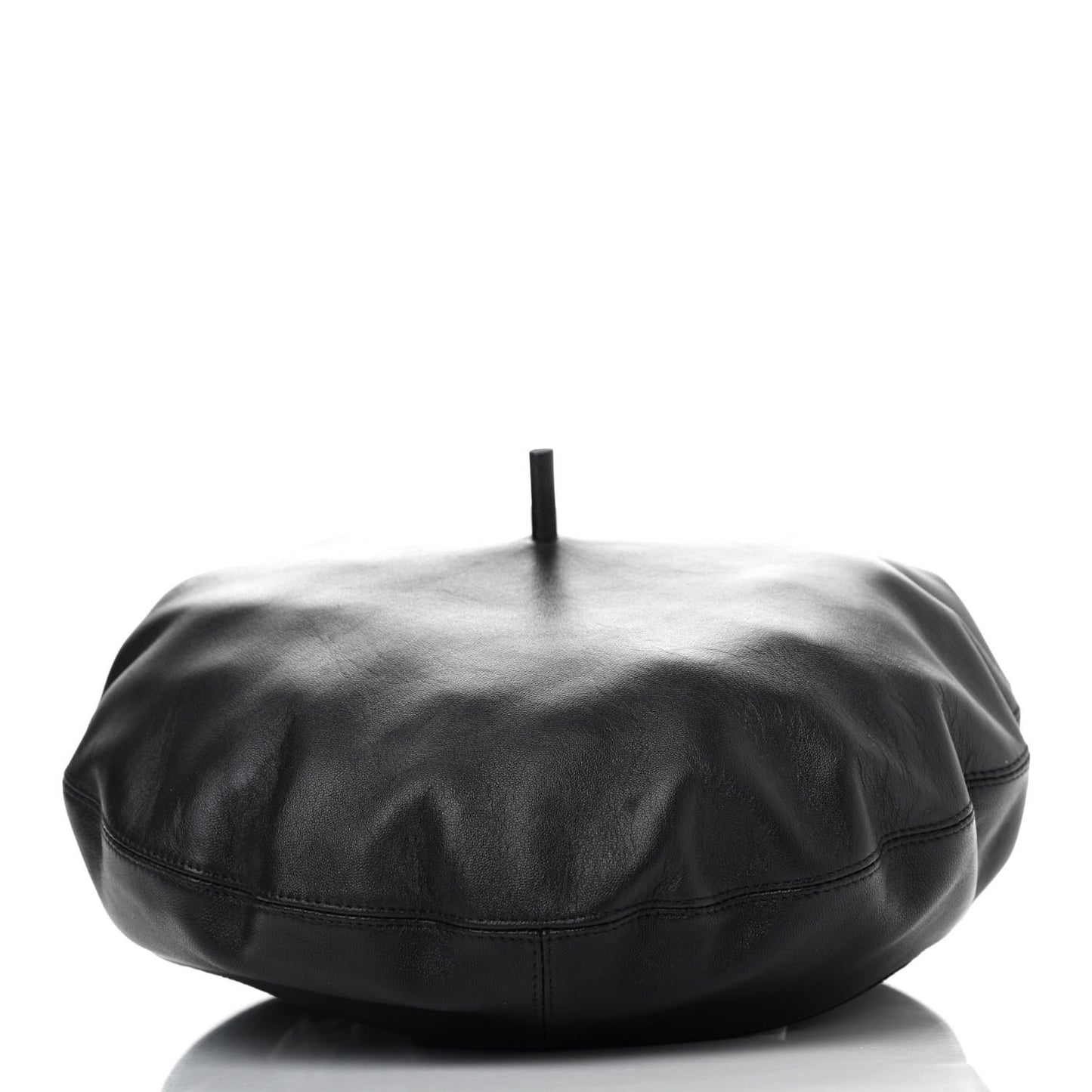 Lambskin Arty Beret Cap 57 Black