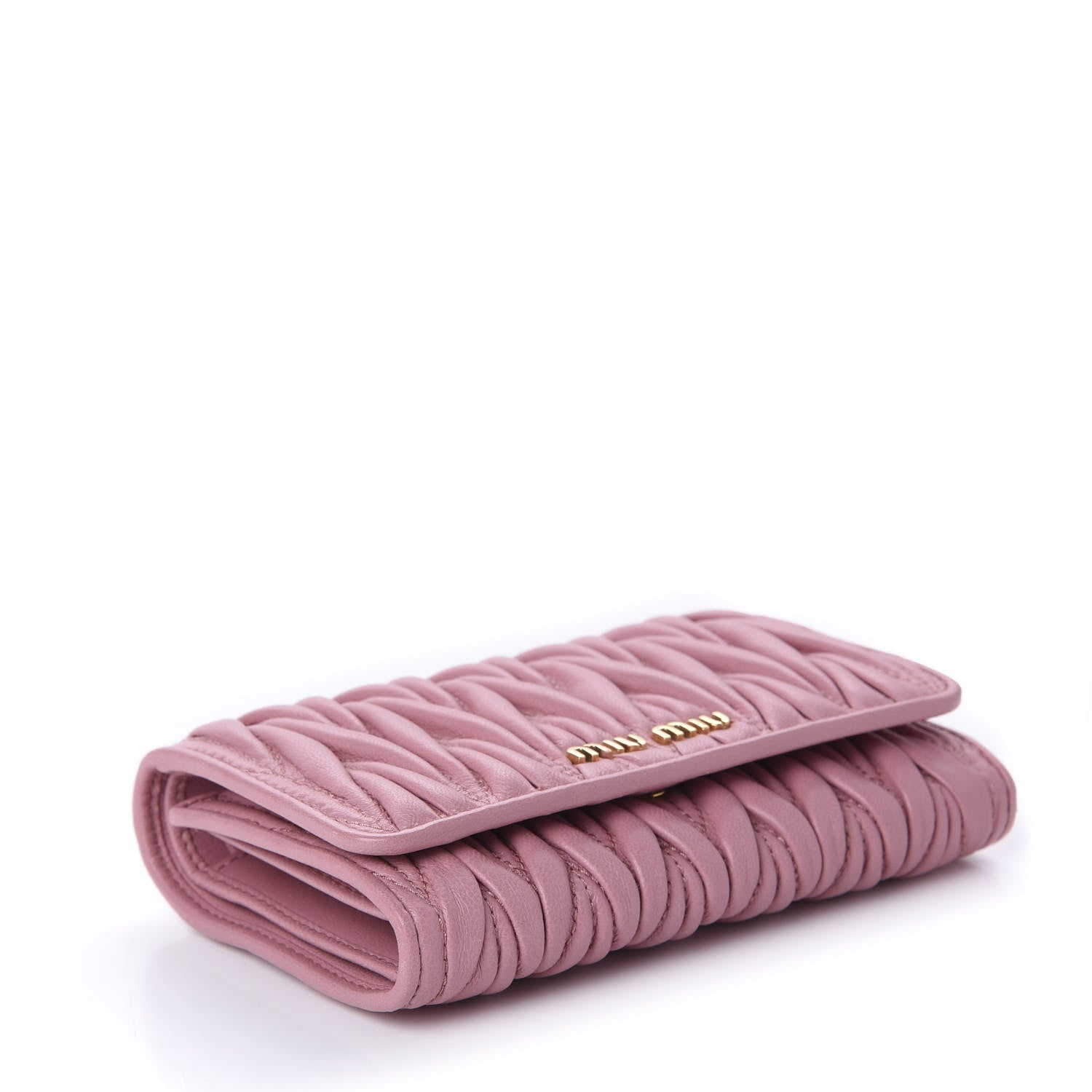 Miu Miu Nappa Matelasse Flap Wallet Rosa 4 of 10