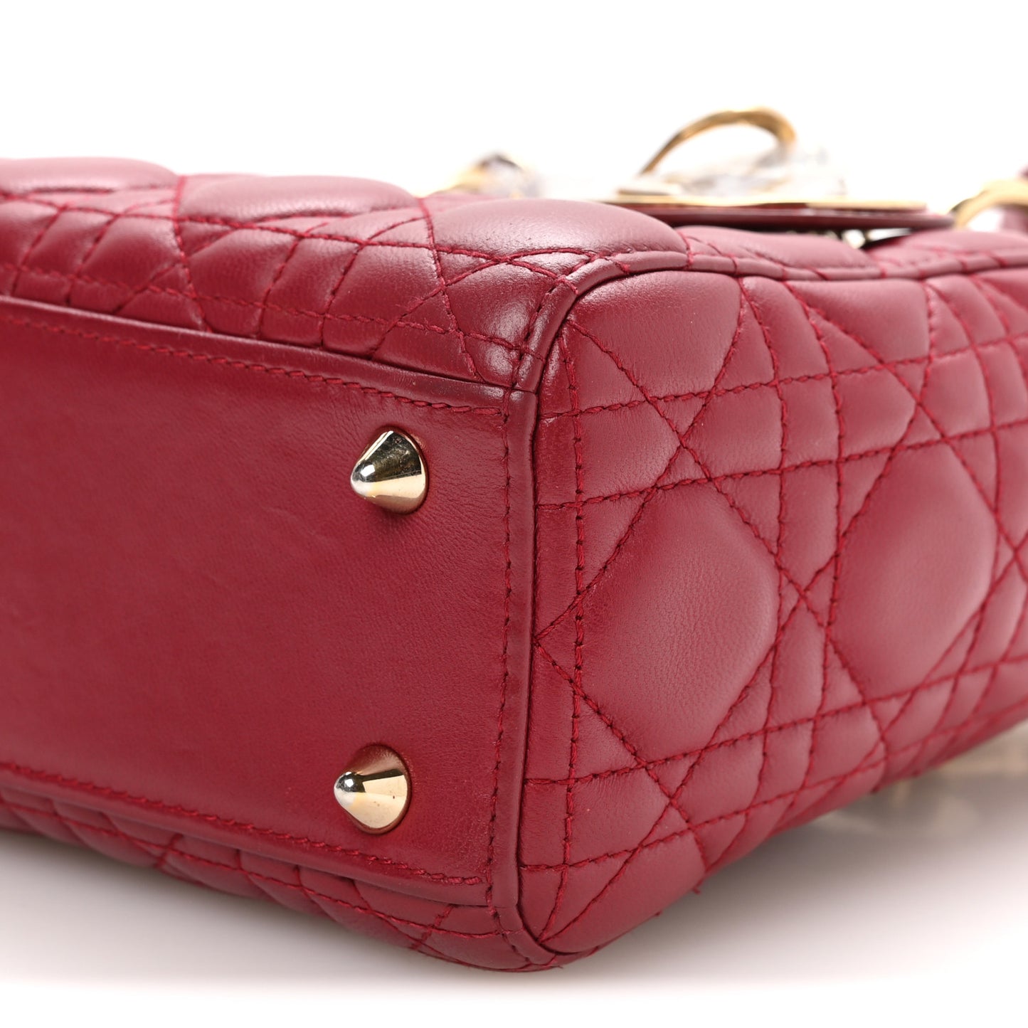 Lambskin Cannage Small My ABCDior Lady Dior Red
