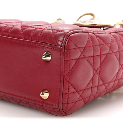 Christian Dior Lambskin Cannage Small My ABCDior Lady Dior Red 10 of 10