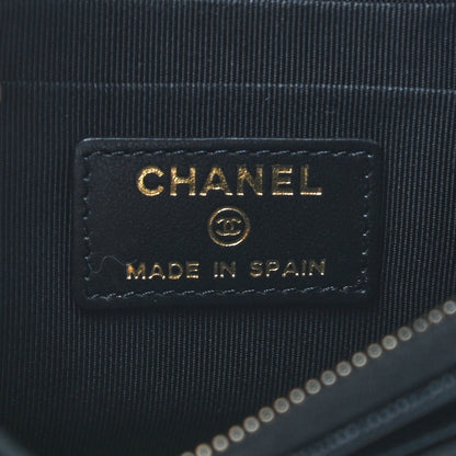 Chanel Caviar Quilted Classic Zip Boy Pouch Black 6 of 11