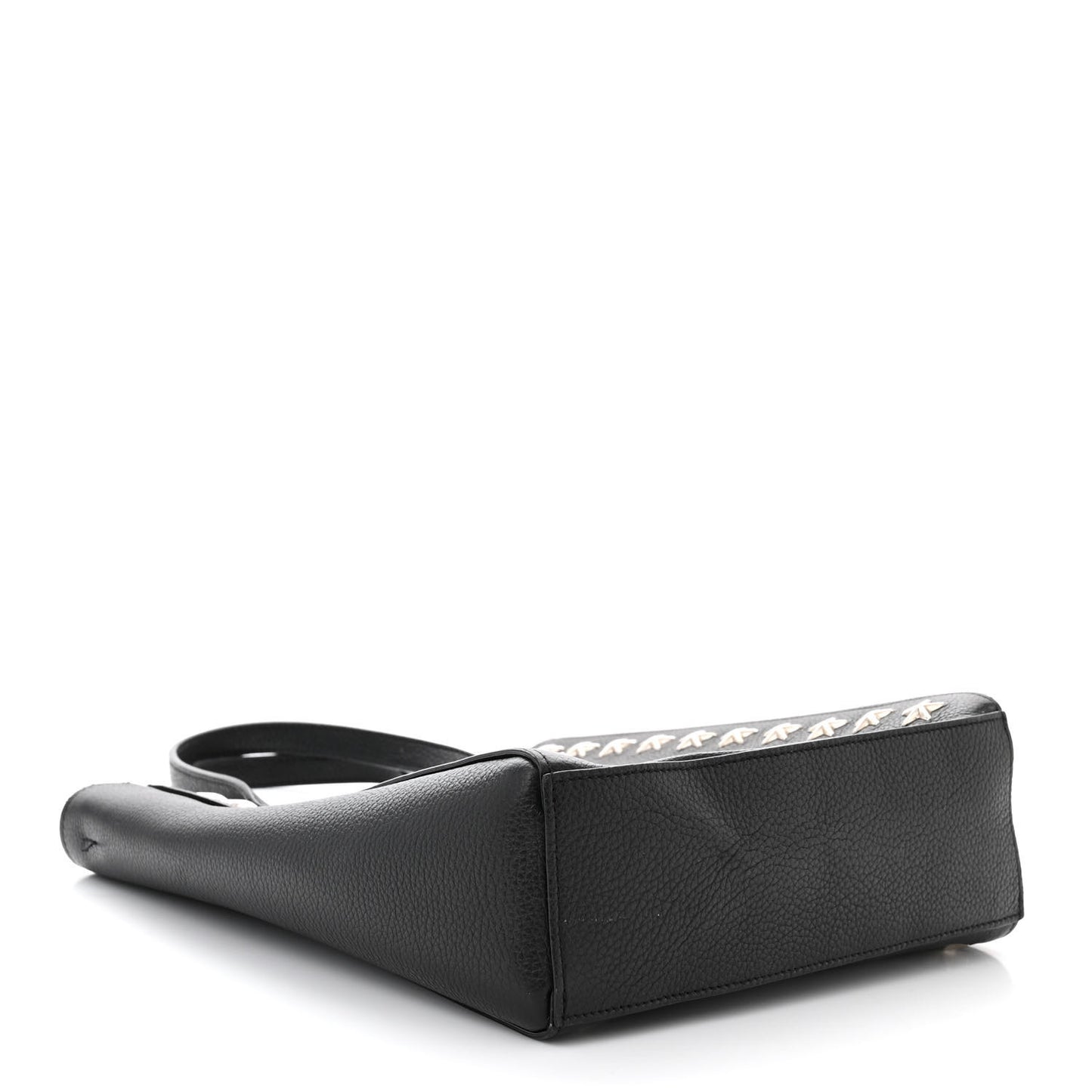 Soft Grainy Calfskin Star Studded Mini Pegasi Tote Black