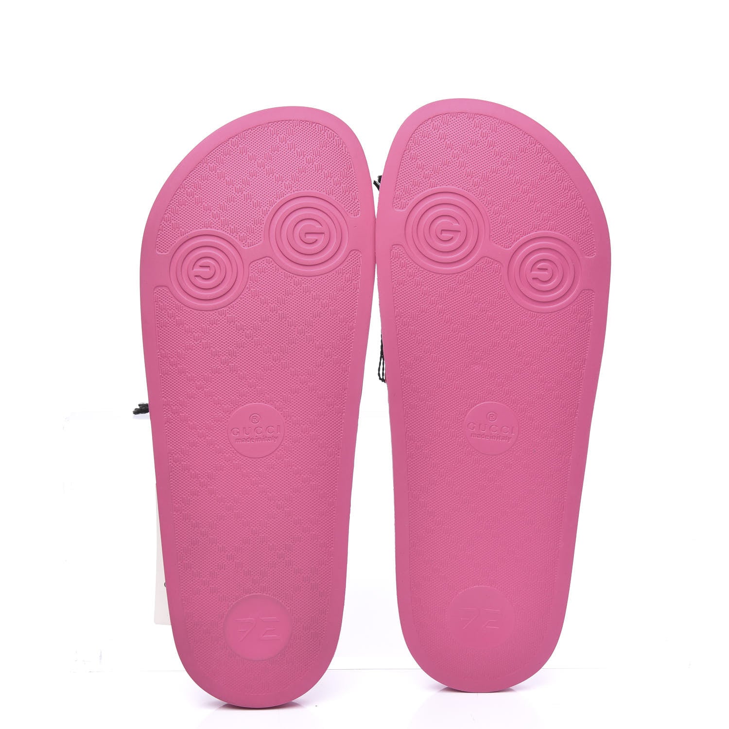 Gucci Rubber Logo Stamped Mens Slide Sandals 8 Fuchsia 5 of 9