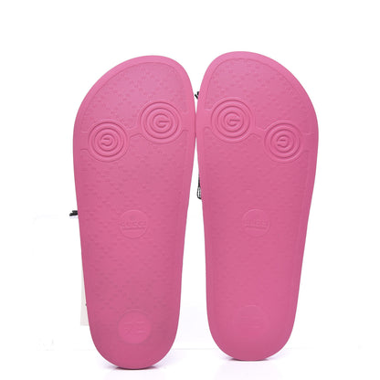 Gucci Rubber Logo Stamped Mens Slide Sandals 8 Fuchsia 5 of 9