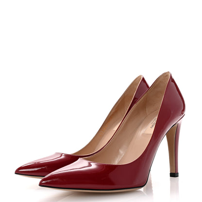 Valentino Garavani Patent Rockstud No Limit 95mm Pumps 38 Red 4 of 8