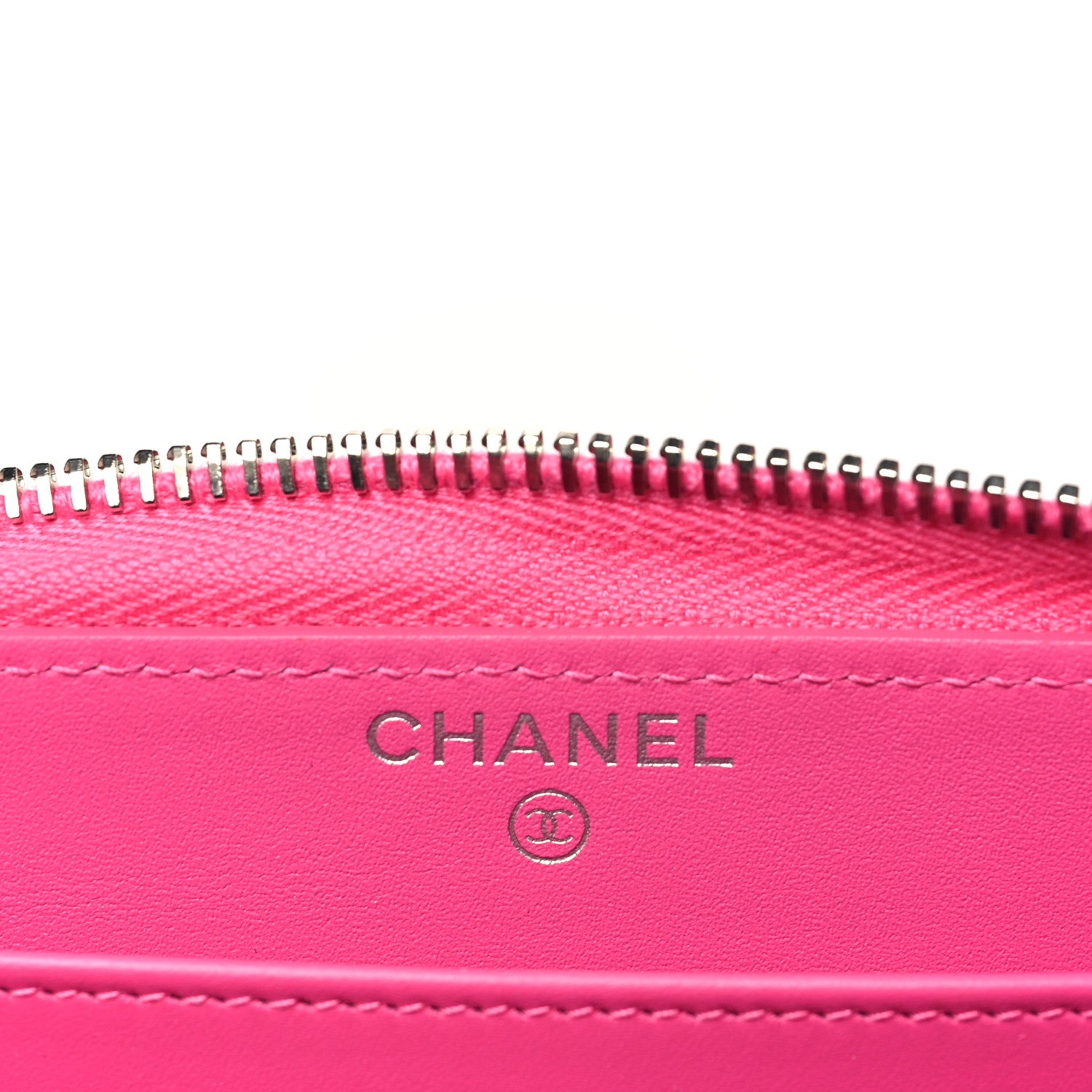 Chanel Caviar Quilted Large Gusset Zip Around Wallet Pink 6 of 9
