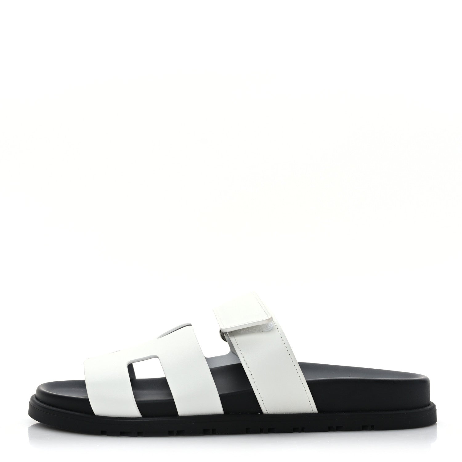 Hermes Calfskin Womens Chypre Sandals 37 White 1 of 9