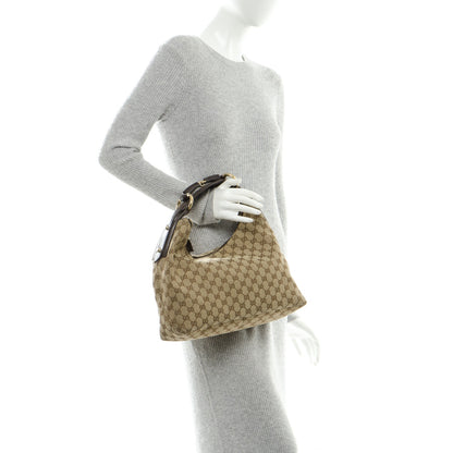 Gucci Monogram Medium Horsebit Chain Hobo Dark Brown 2 of 8