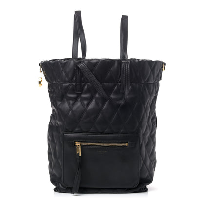 Givenchy Rubberized Canvas Quilted Duo Backpack Black 1 of 7
