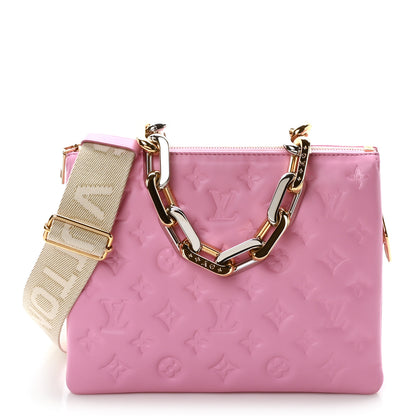 Louis Vuitton Lambskin Embossed Monogram Coussin PM Rose Bonbon 1 of 10