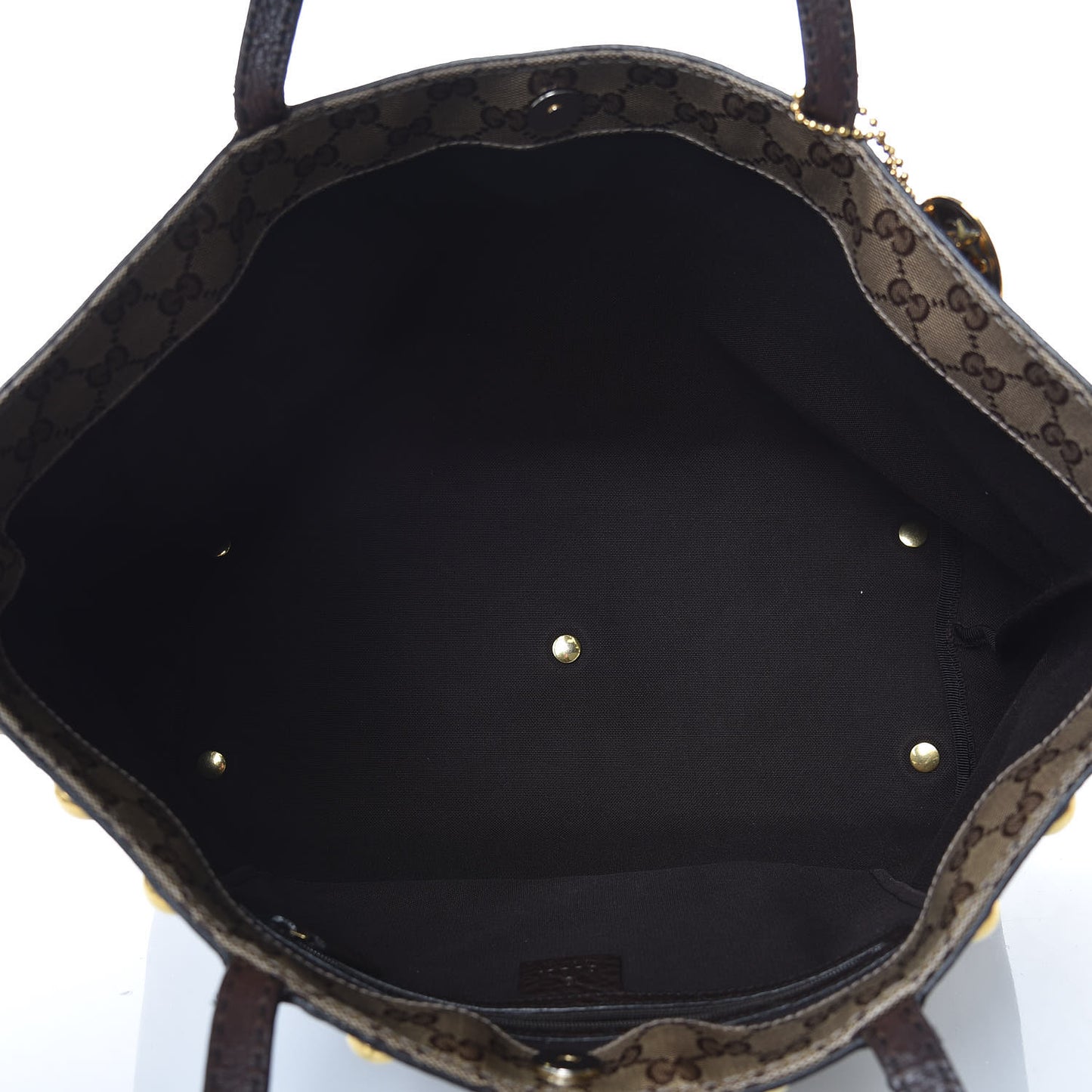 Crystal Monogram Medium Babouska Shopping Tote Dark Brown