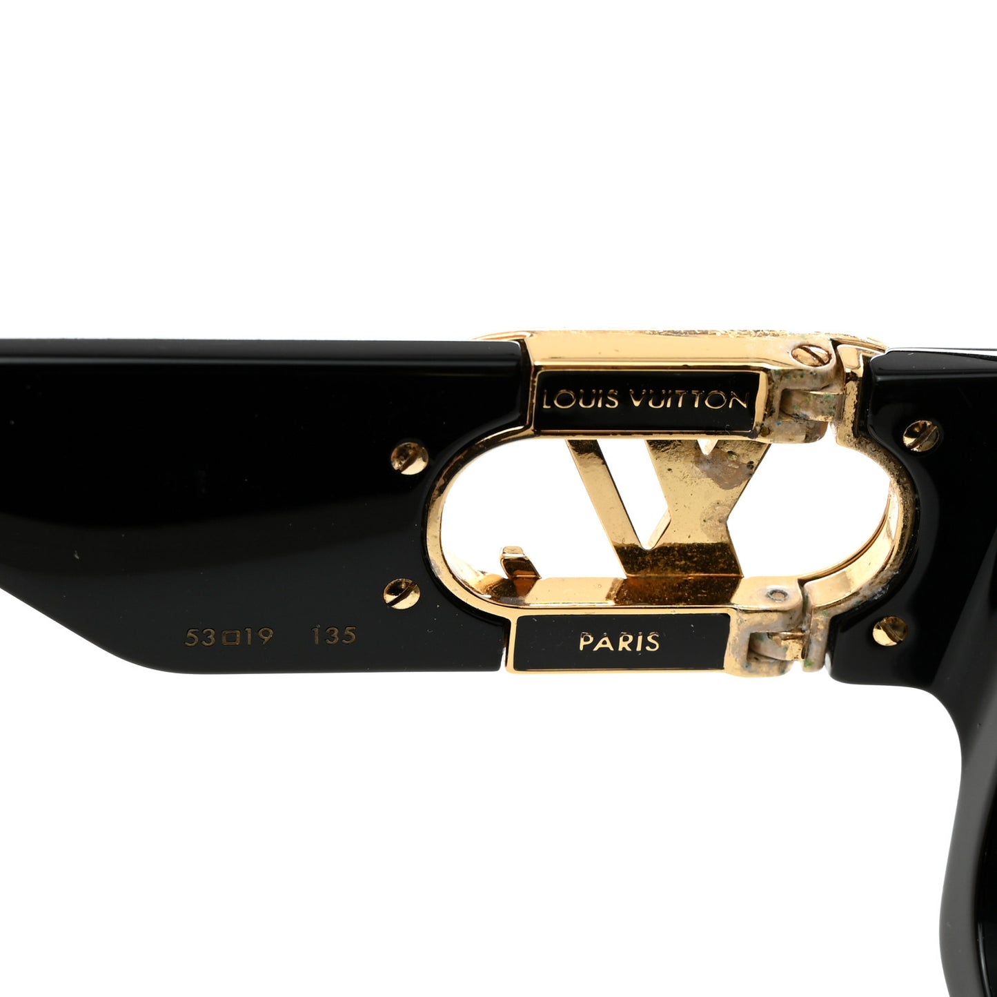Acetate LV Link Square Sunglasses Z1478W Black