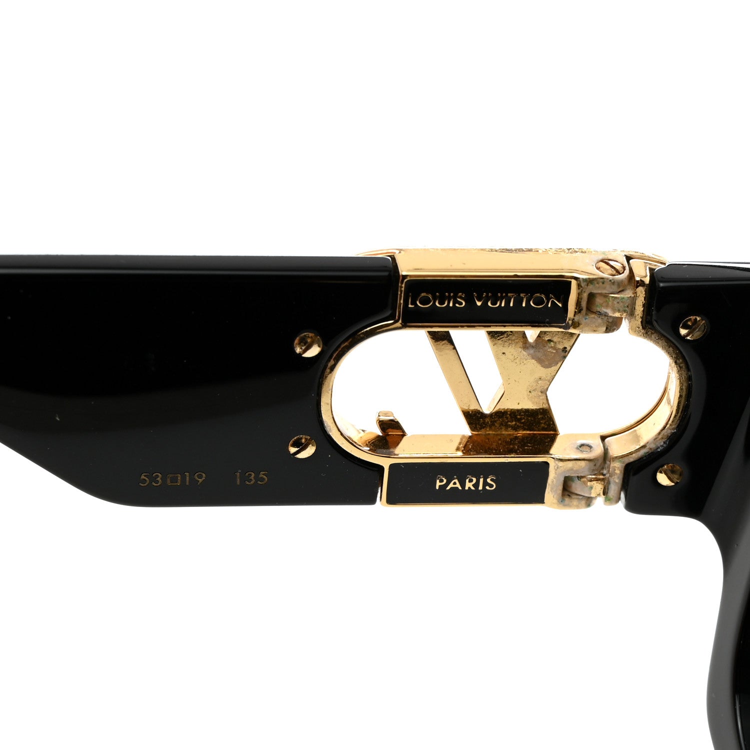 Louis Vuitton Acetate LV Link Square Sunglasses Z1478W Black 5 of 8