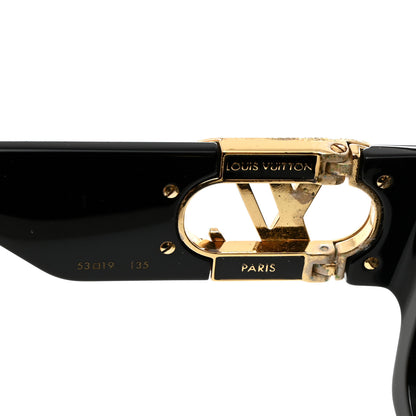 Louis Vuitton Acetate LV Link Square Sunglasses Z1478W Black 5 of 8