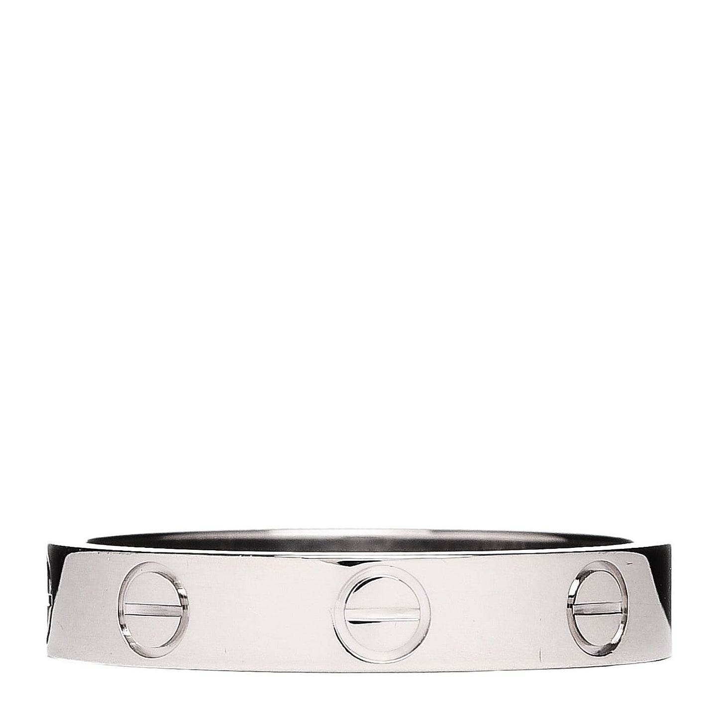 18K White Gold 3.5mm LOVE Wedding Band Ring 53 6.25