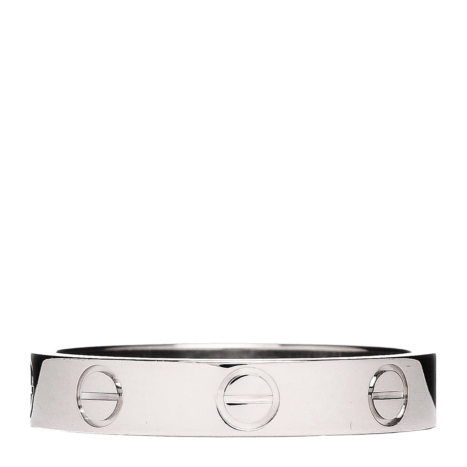 Cartier 18K White Gold 3.5mm LOVE Wedding Band Ring 53 6.25 1 of 5