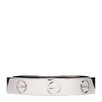 Cartier 18K White Gold 3.5mm LOVE Wedding Band Ring 53 6.25 1 of 5