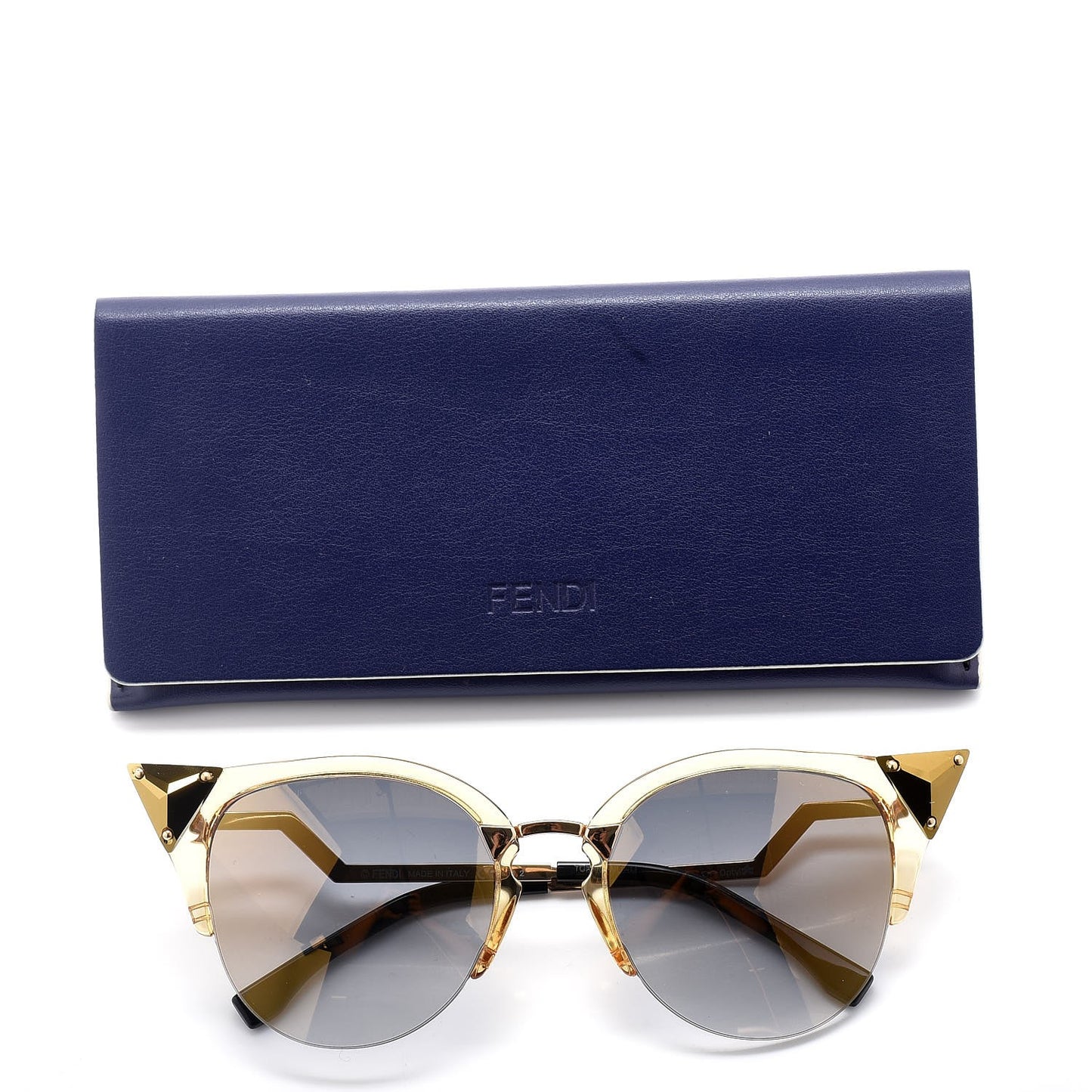 Metal Iridia Cat Eye Sunglasses FF 0041/S Gold