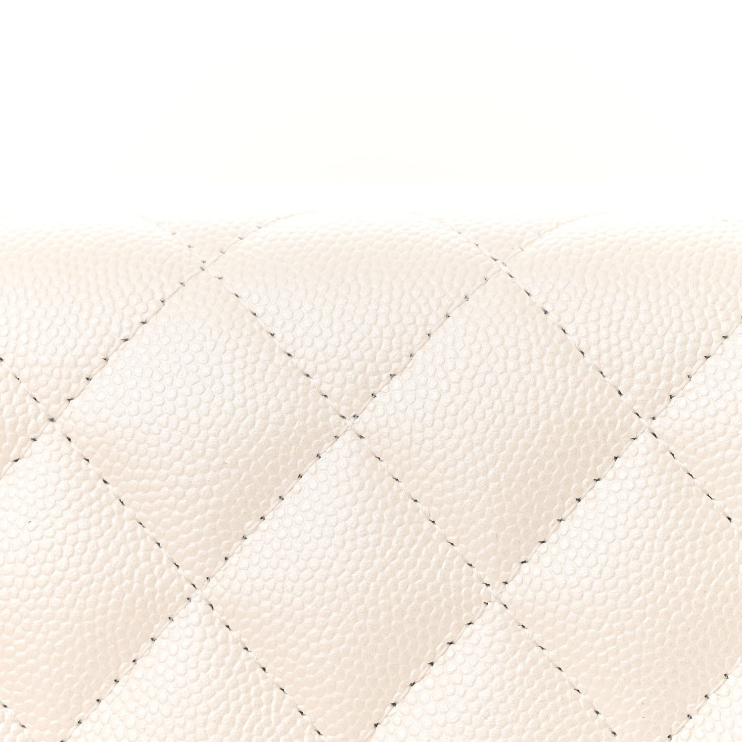 Chanel Pearly Caviar Quilted Fit For You Wallet on Chain WOC White 9 of 11
