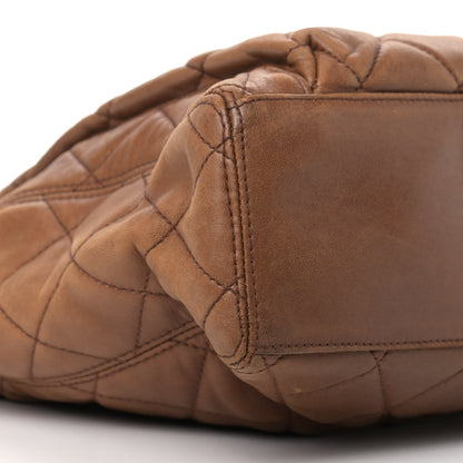 Chanel Lambskin Quilted Tote Brown 8 of 9