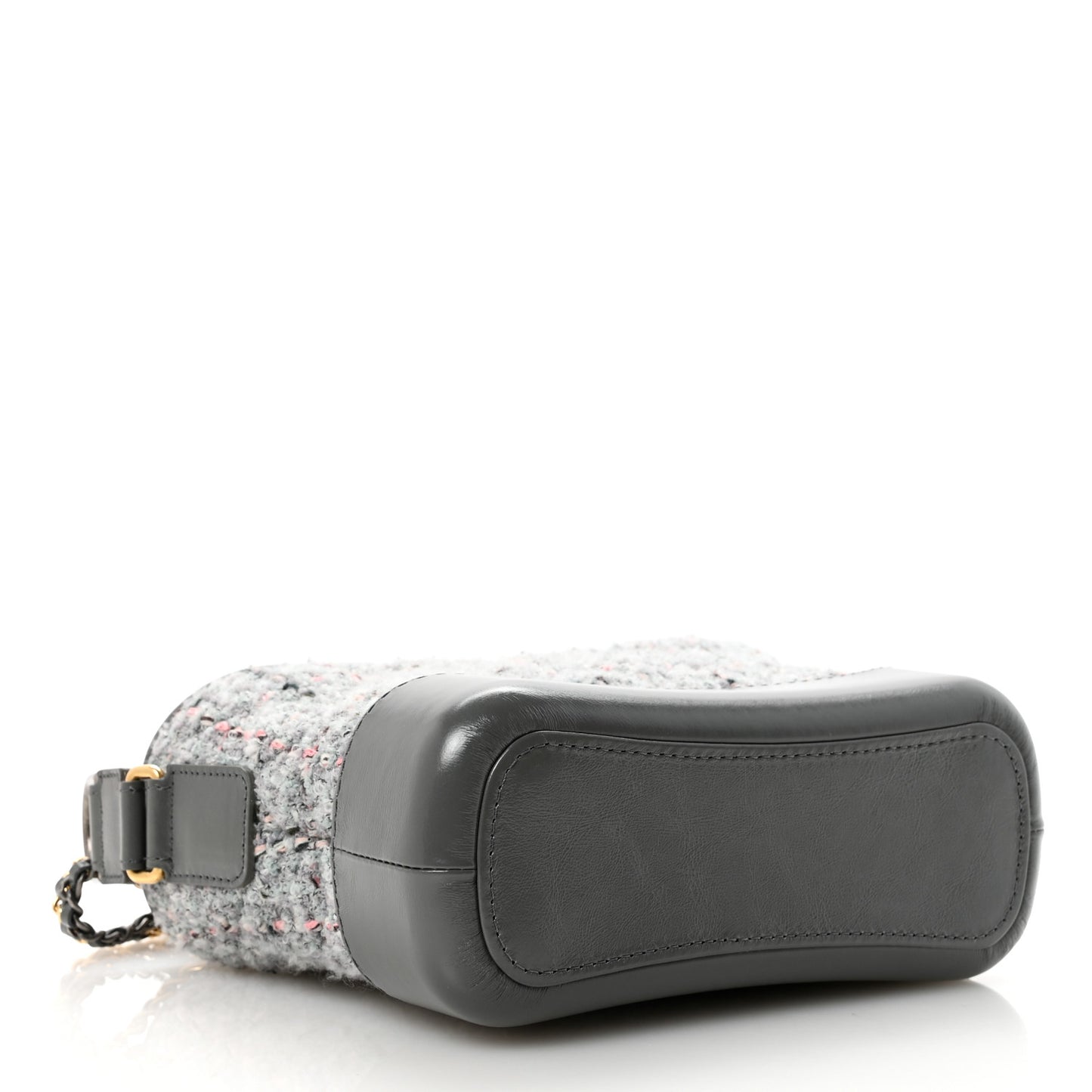 Tweed Calfskin Quilted Small Gabrielle Hobo Grey