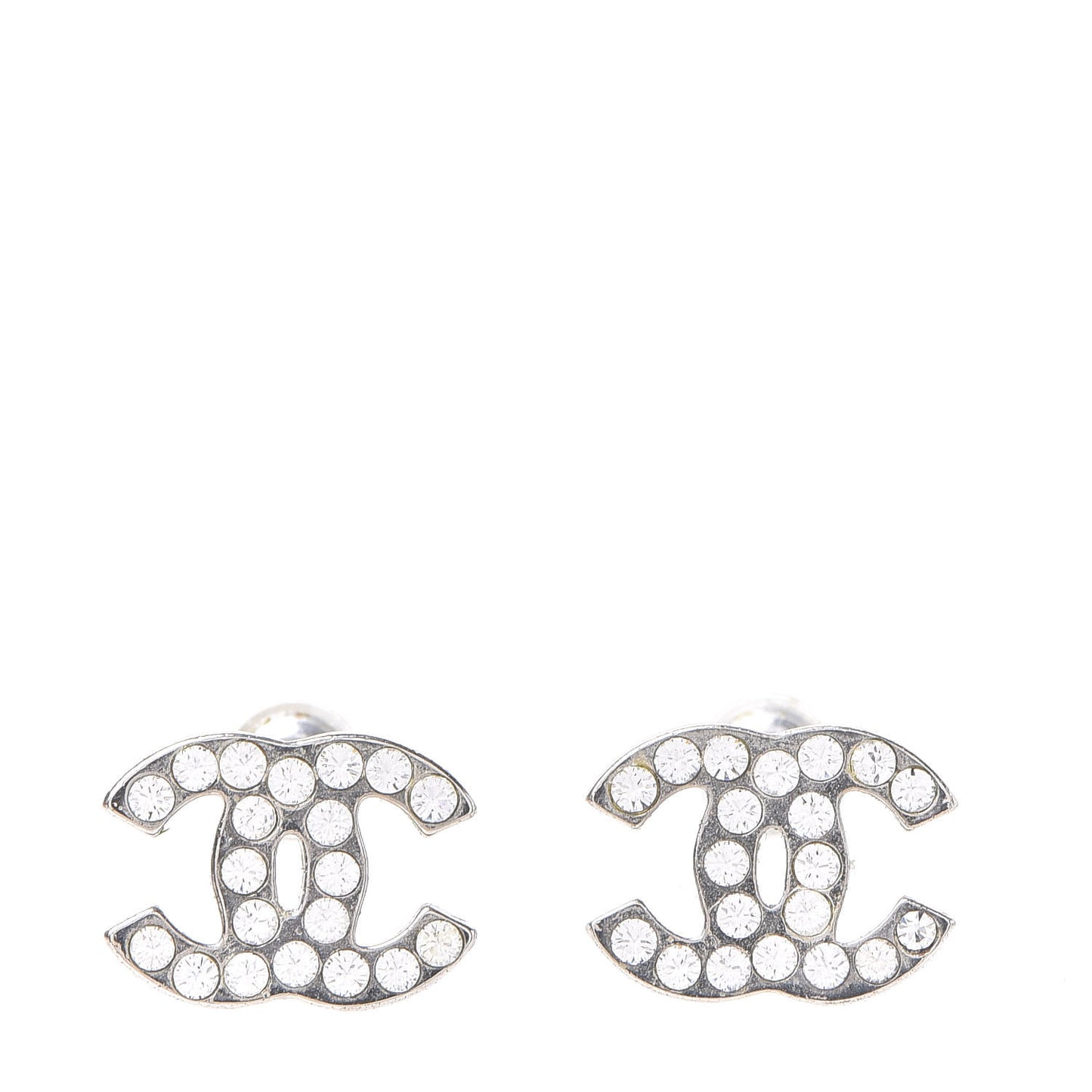 Crystal Mini Timeless CC Earrings Silver