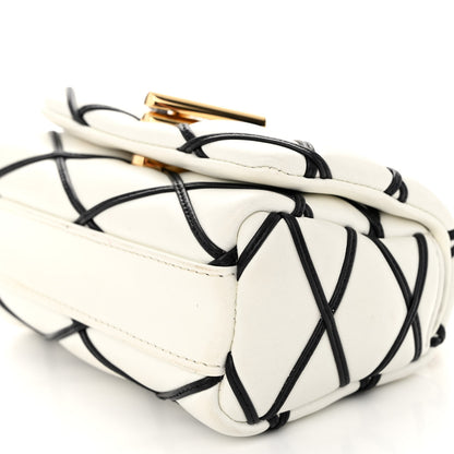 Louis Vuitton Lambskin Malletage Pico GO-14 White Black 9 of 12