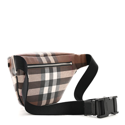 Burberry E-canvas Check Cason Bum Bag Dark Birch Brown 3 of 9