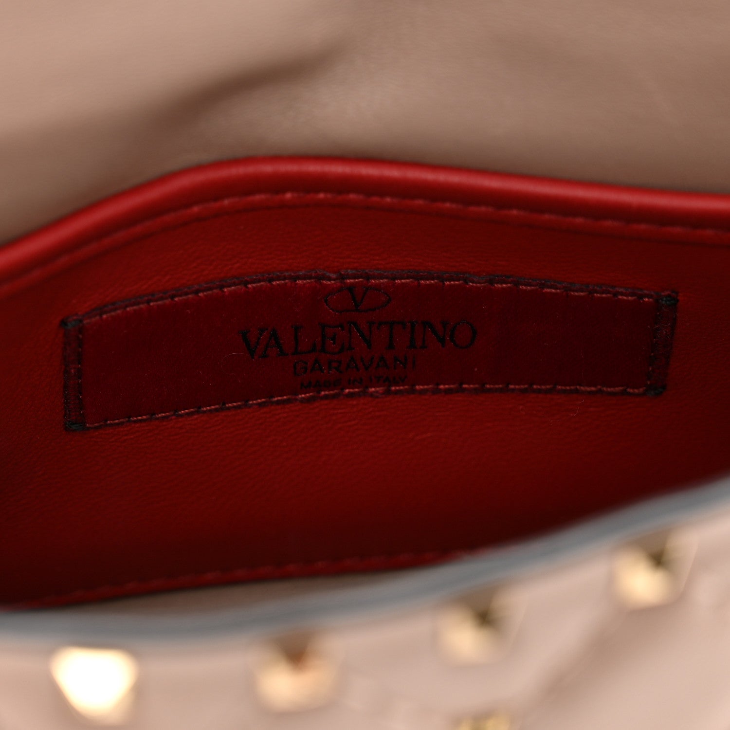 Valentino Garavani Nappa Small Rockstud Spike Shoulder Bag Poudre 7 of 9