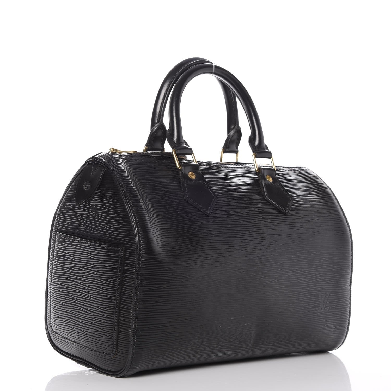 Louis Vuitton Epi Speedy 25 Black 3 of 10