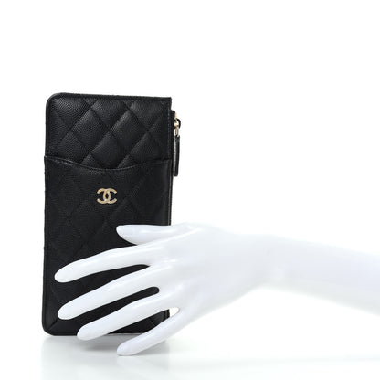 Chanel Caviar Quilted Classic Flat Wallet Pouch Black 2 of 8