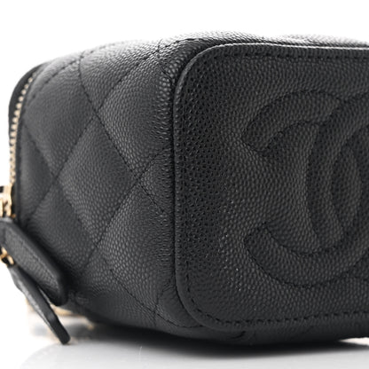 Chanel Caviar Quilted Mini Vanity Case With Chain Black 9 of 11