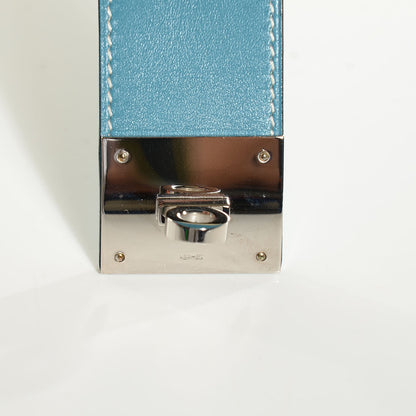 Hermes Veau Box Kelly Dog Bracelet Blue Jean 5 of 5