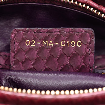 Christian Dior Snakeskin Medium Lady Dior Purple 7 of 10