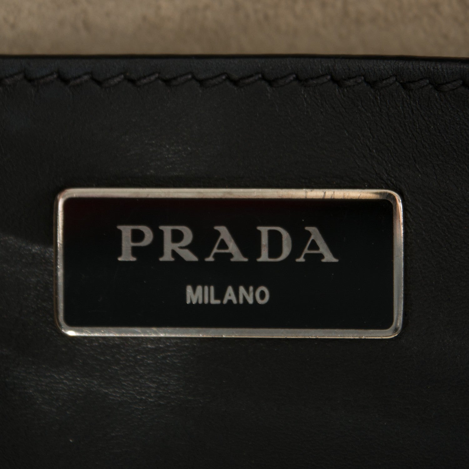 Prada City Calf Hand-Stitched Galleria Double Zip Tote Black 6 of 9