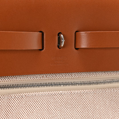 Hermes Vache Hunter Criss Viking Herbag Messenger 39 Ecru Beige Fauve 7 of 11
