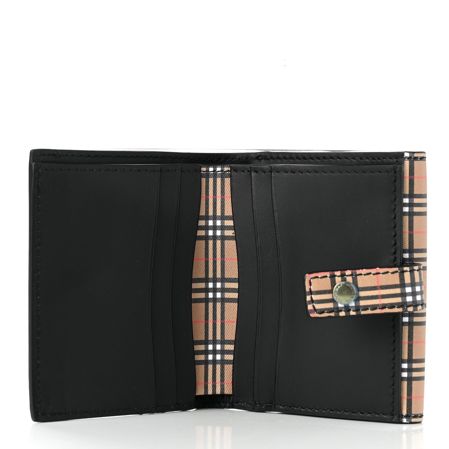 Mini Vintage Check Luna French Wallet Black