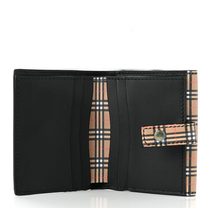 Burberry Mini Vintage Check Luna French Wallet Black 5 of 8