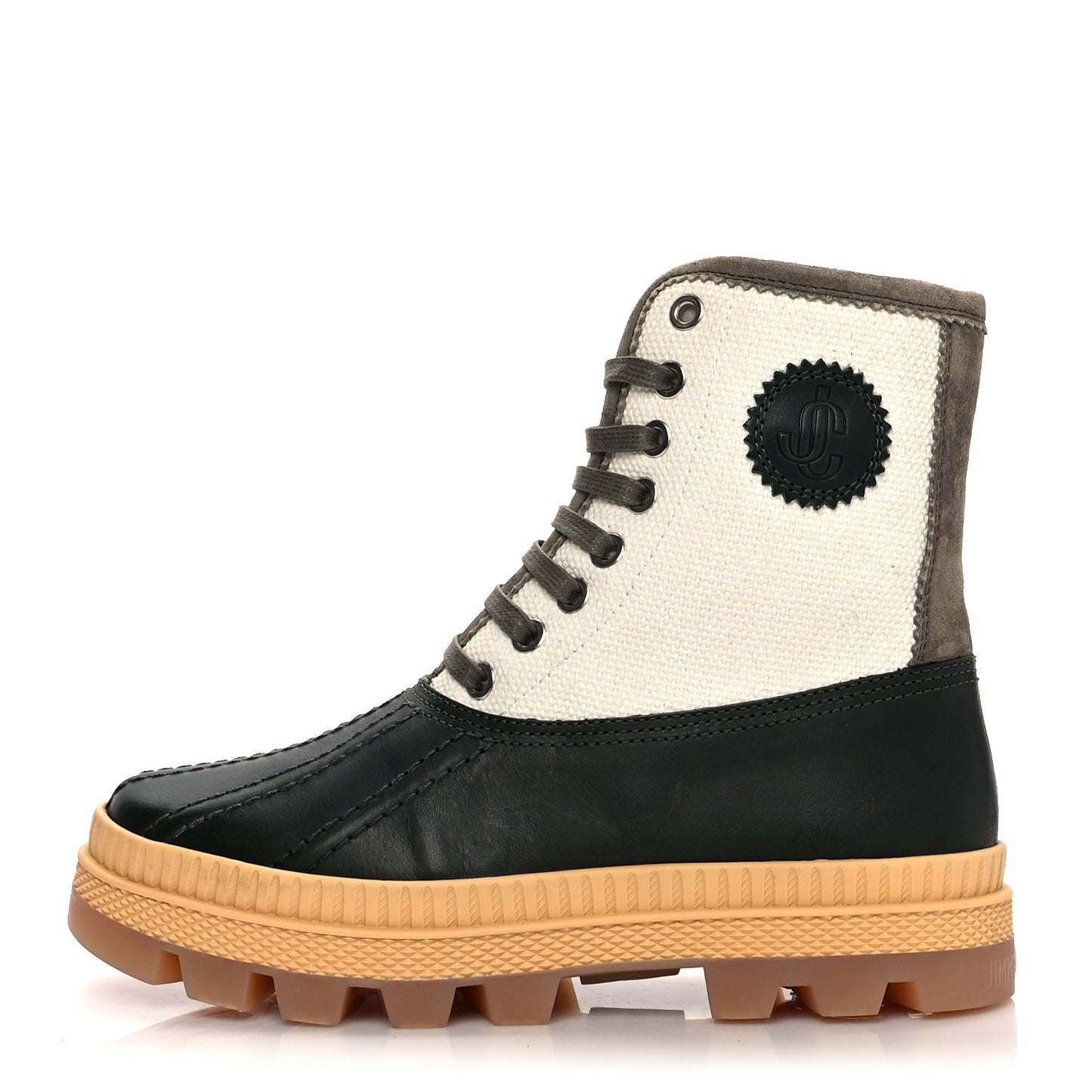 Calfskin Shearling Oskar Boot 36.5 Sea Green Latte