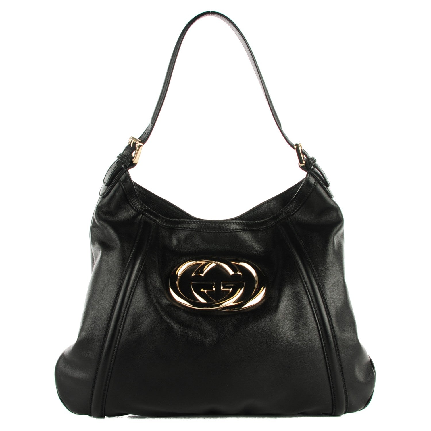 Gucci Leather Medium Britt Hobo Black 1 of 7
