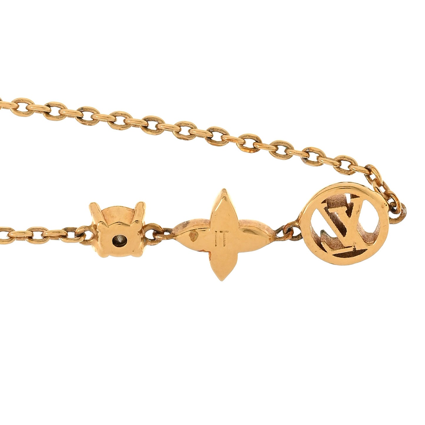 Metal Crystal Petit Louis Bracelet Gold