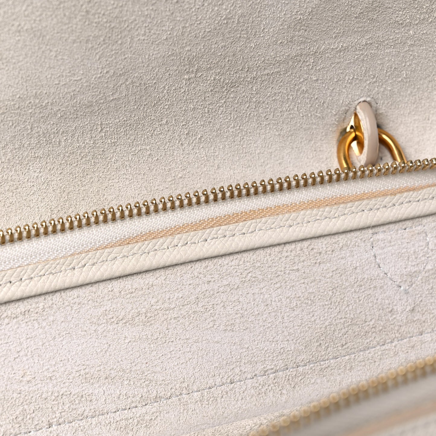 Grained Calfskin Mini Belt Bag White